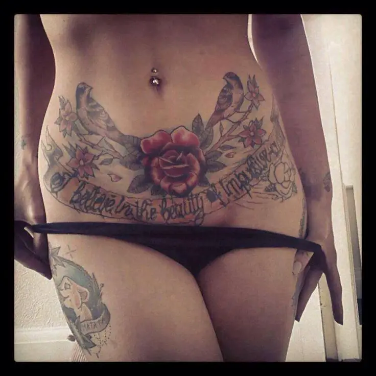 cover up lower stomach tattoos for girls