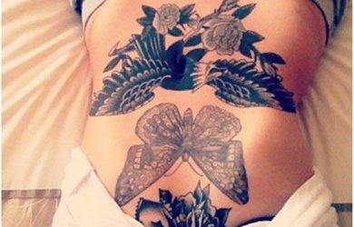 stomach tattoos for girls