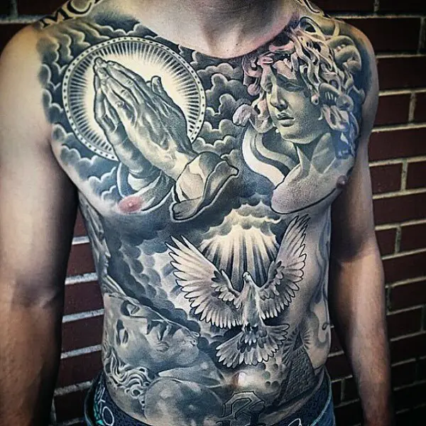 stomach tattoos for men