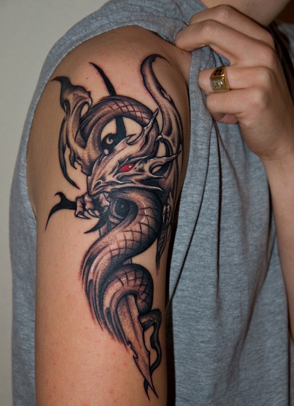 dragon tattoos for men on arm sleeves