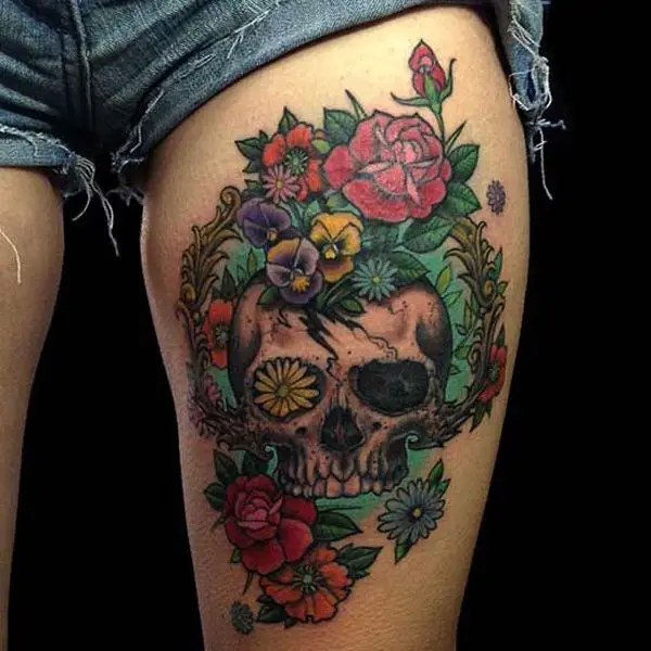 67 Stylish Skull Tattoos For Leg  Tattoo Designs  TattoosBagcom