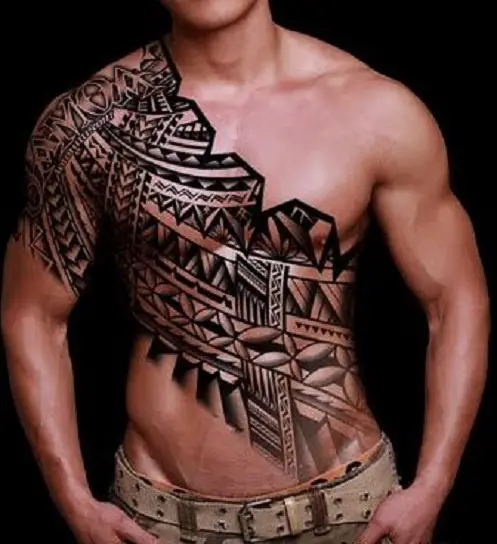 Samoan Style Tribal Tattoos for men
