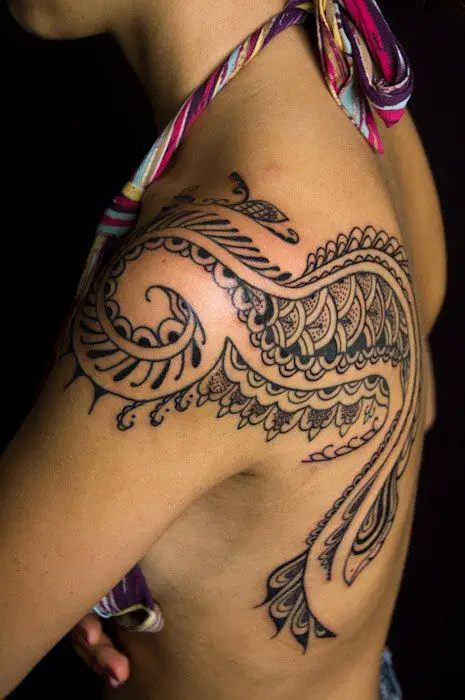 tribal tattoos for women on shoulder