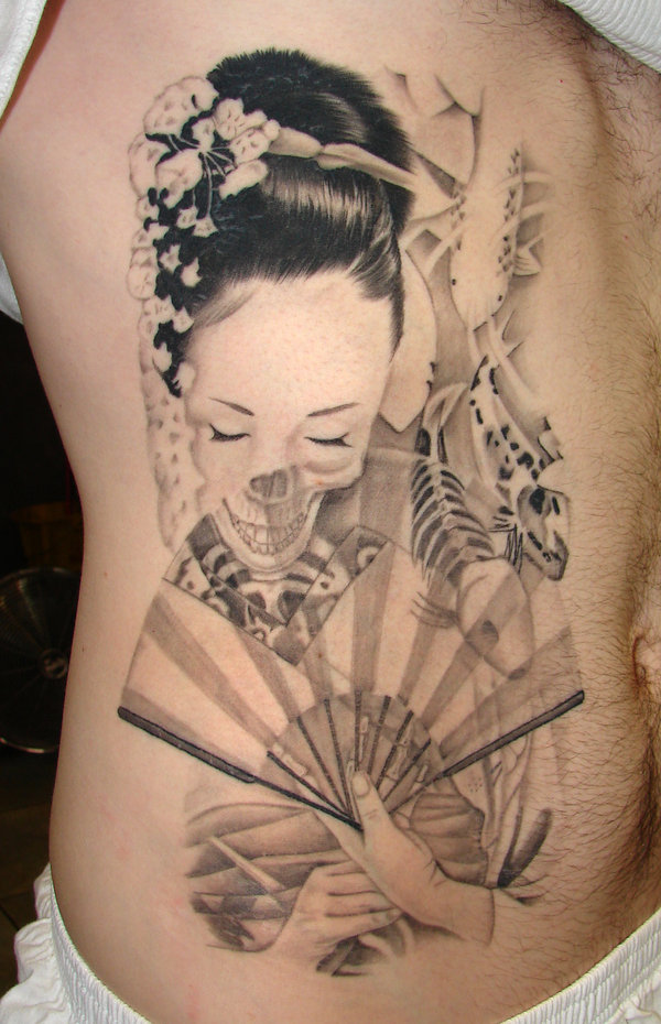 tribal tattoos with Japanese pattern 