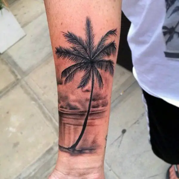 palm tress on wrist for men