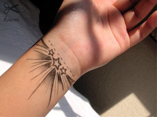 starlight wrist tattoos for women