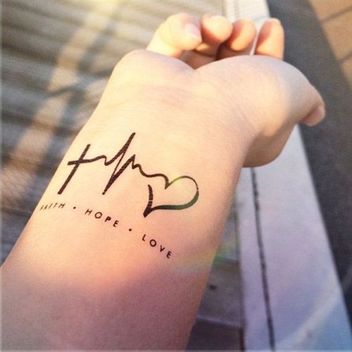 25 Classy I love You Wrist Tattoos