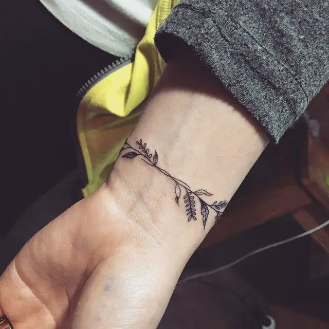 vine bracelet wrist tattoos for women