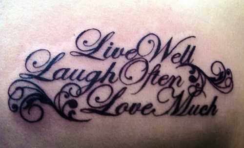 20 Catchiest Live Laugh Love Tattoos