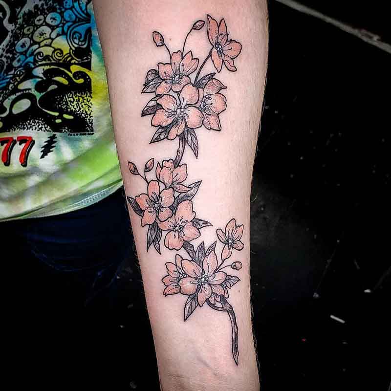 40 Cute Cherry Blossom Tattoo Design Ideas 2023