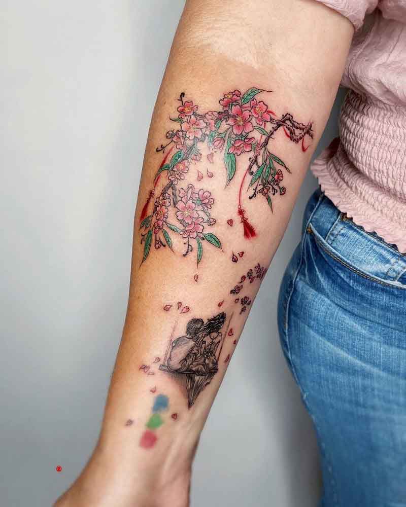 70 Beautiful Cherry Blossom Tattoo Designs  Meaning