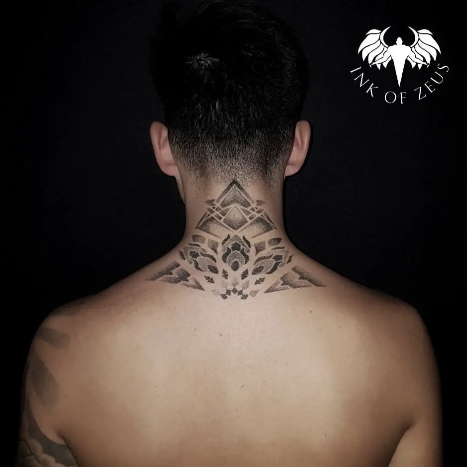 back of neck tattoos