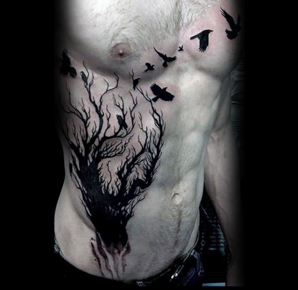 rib cage tattoo