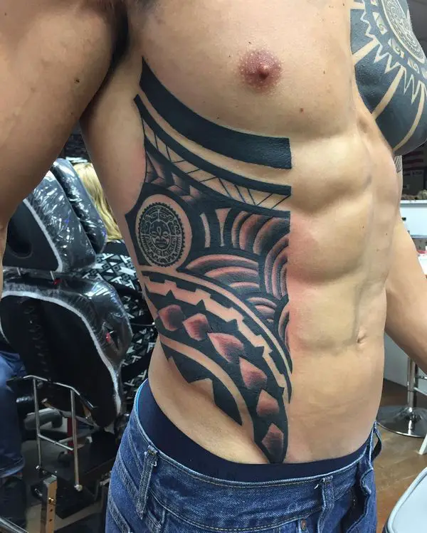 rib cage tattoo for men