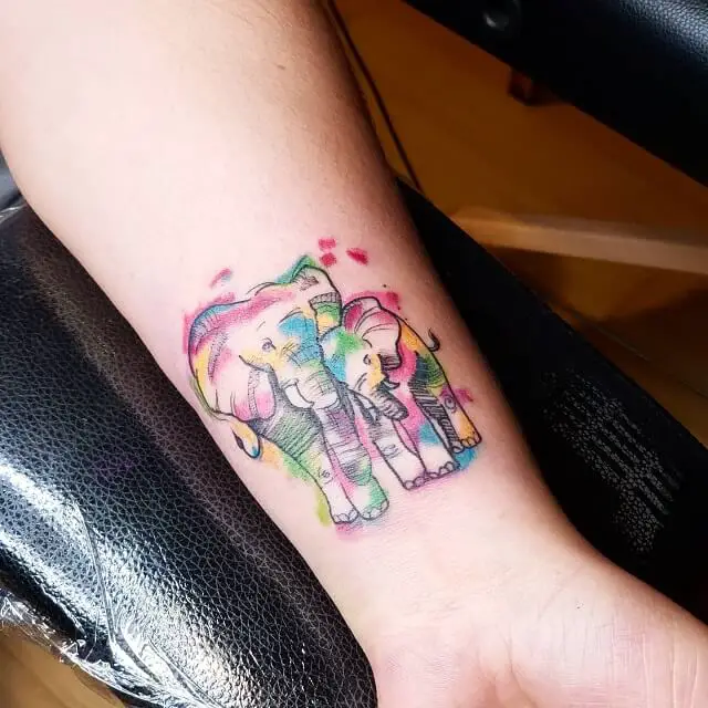 colorful wrist tattoos