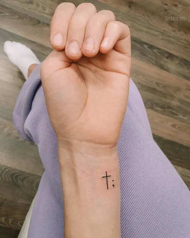 cross tattoos on wrist