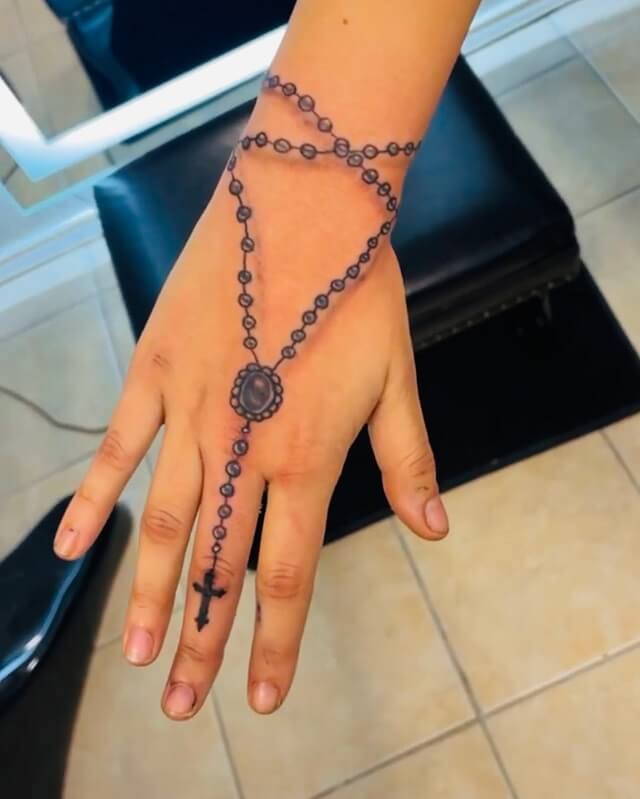 rosary wrist tattoos