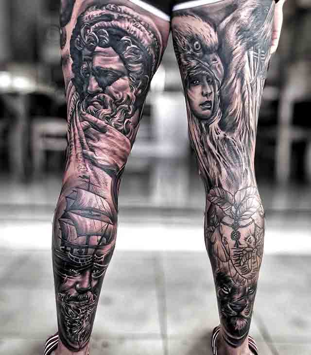 159 Stunning Leg Tattoo Ideas For Men in 2023