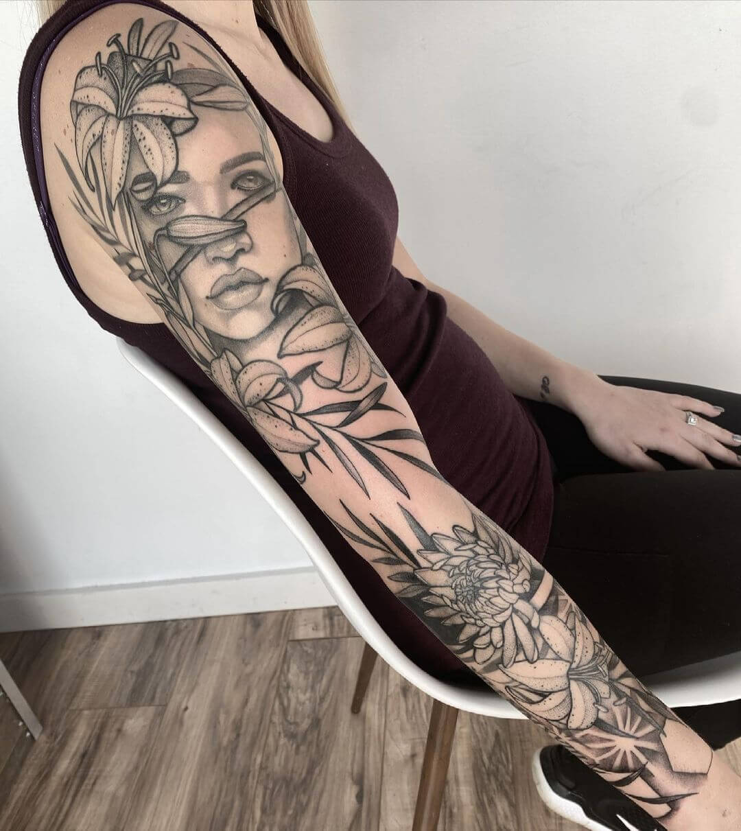 girl-sleeve-tattoo-ideas