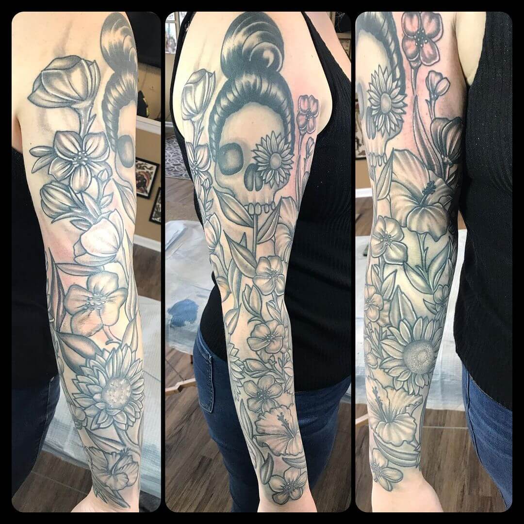 girl sleeve tattoo ideas