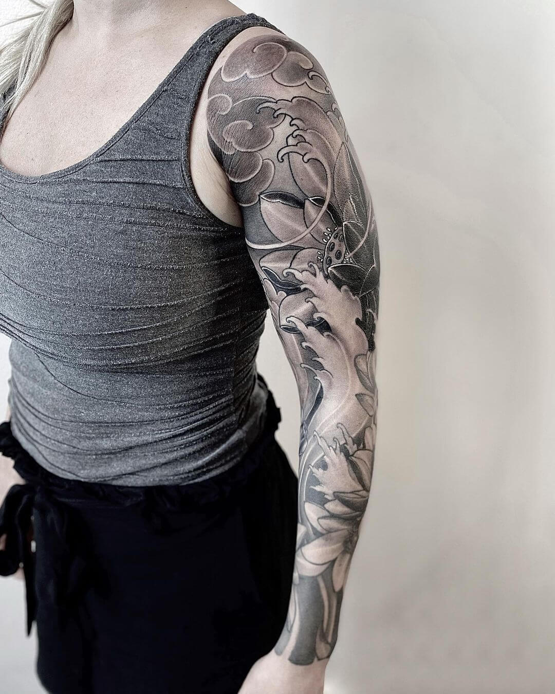 girl sleeve tattoos