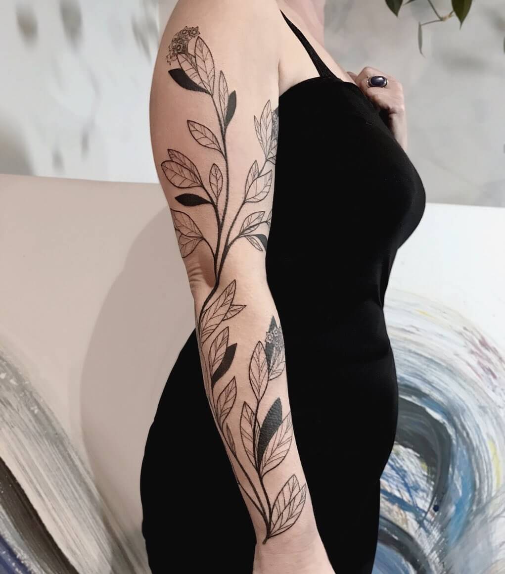 girl sleeve tattoos