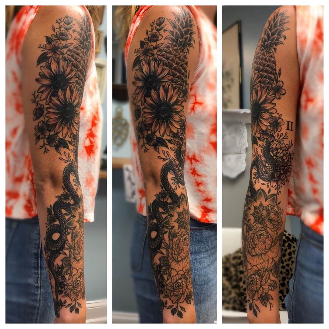 girl sleeve tattoos