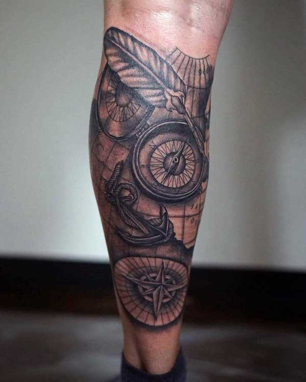 25 Simplistic Leg Tattoos For Men That Exactly What You Are Looking For