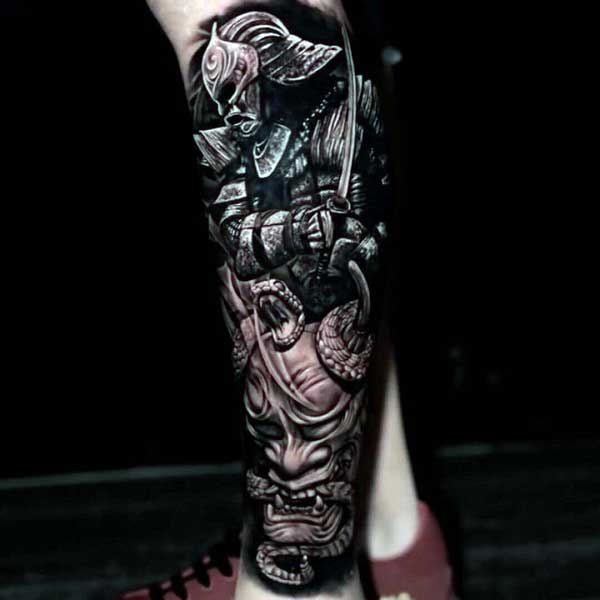 Tattoo of Anubis Egyptian Leg