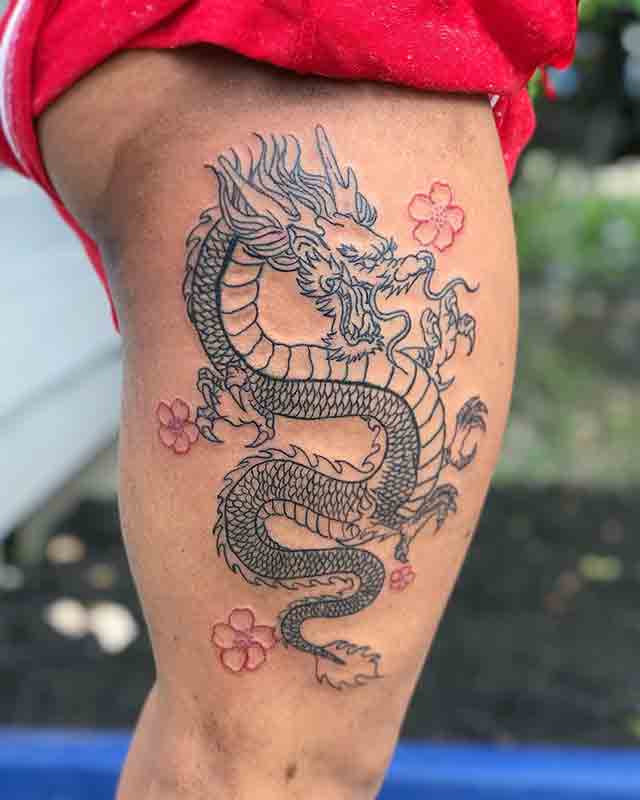 41 Thigh Dragon Tattoos  Tattoo Designs  TattoosBagcom