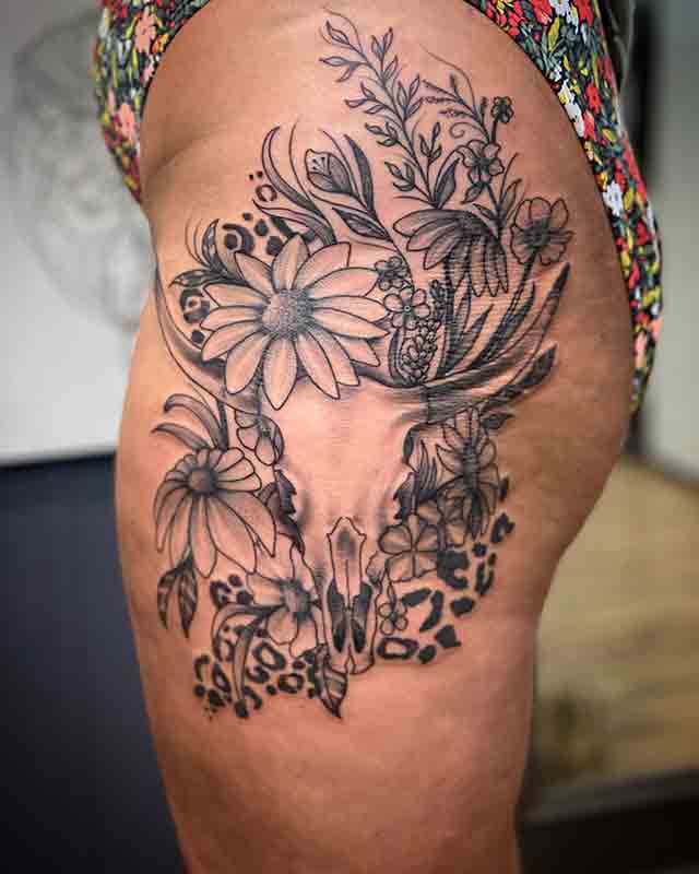 side thigh tattoos for women