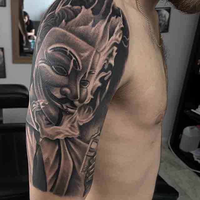 Black-And-white-Half-Sleeve-Tattoos-For-Men-(3)