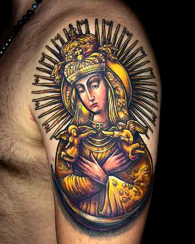 religious half sleeve tattoo designs for men