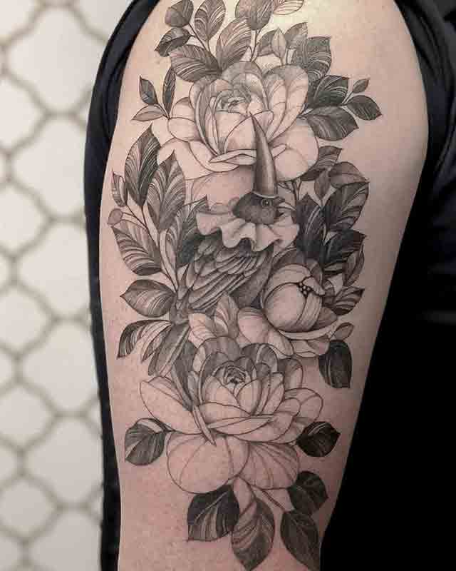 Half-Sleeve-Flower-Tattoos-For-Men-(1)