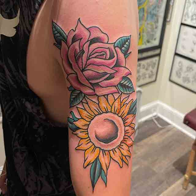 Half-Sleeve-Flower-Tattoos-For-Men-(3)