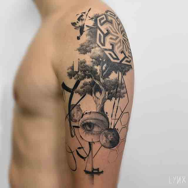 Half-Sleeve-Tree-Tattoos-For-Men-(1)