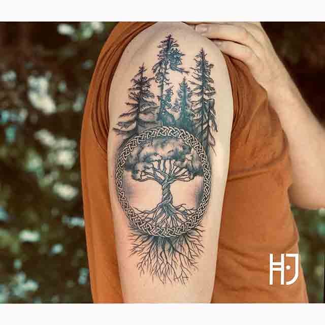 Half-Sleeve-Tree-Tattoos-For-Men-(3)