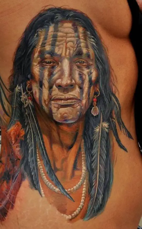 A Wrinkled Tribal Man On Rib