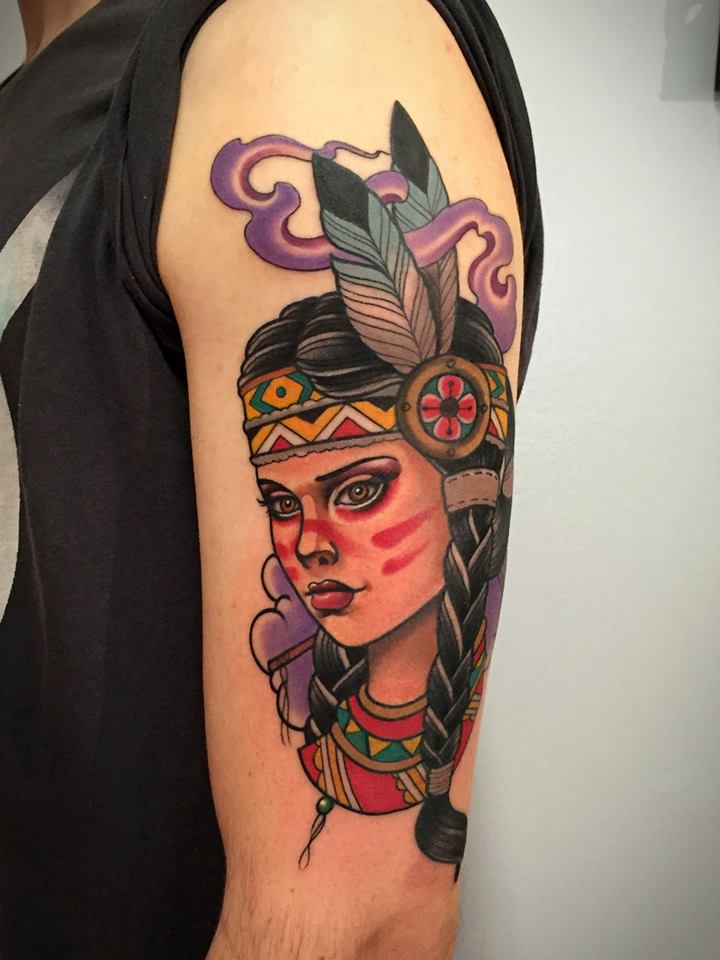 native american tribal tattoos in arm
