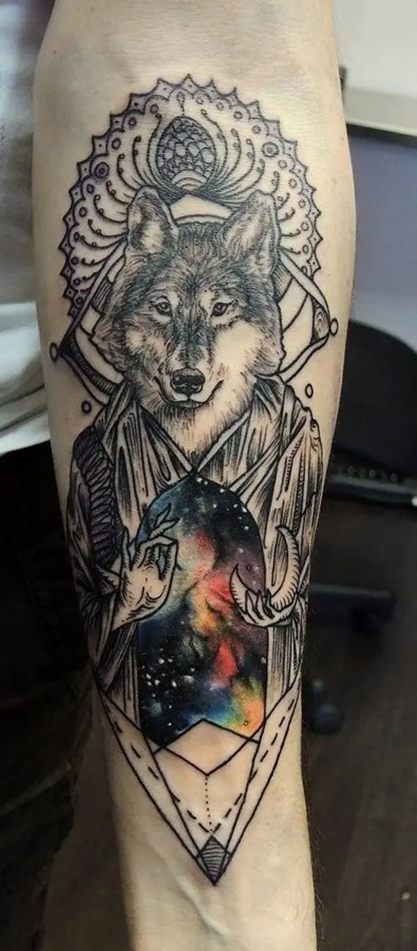 native american wolf spirit tattoo