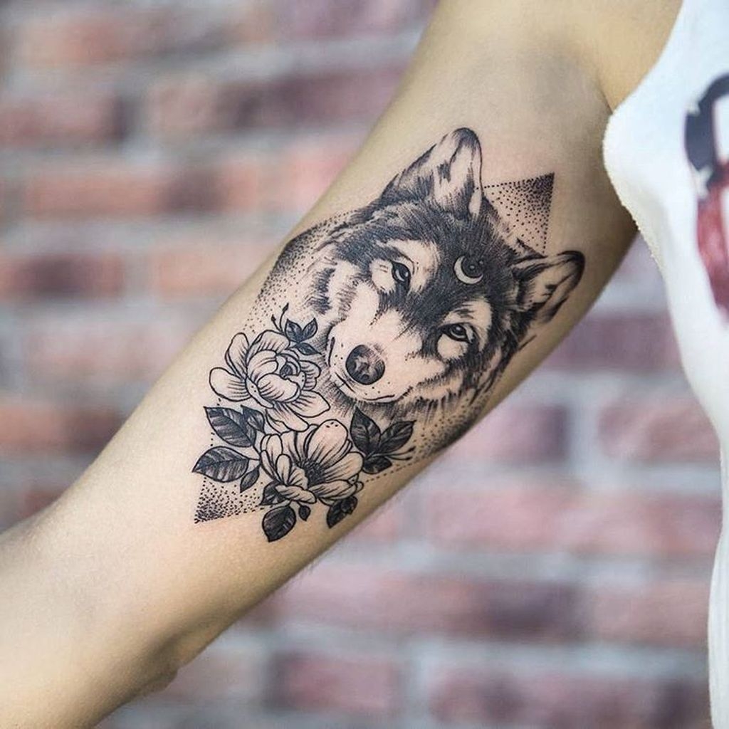 wolf flower tattooTikTok Search