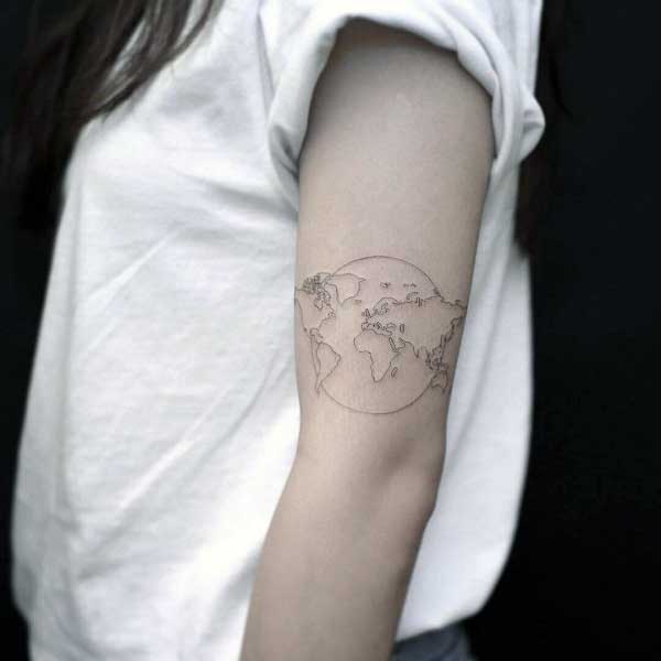 world map tattoos