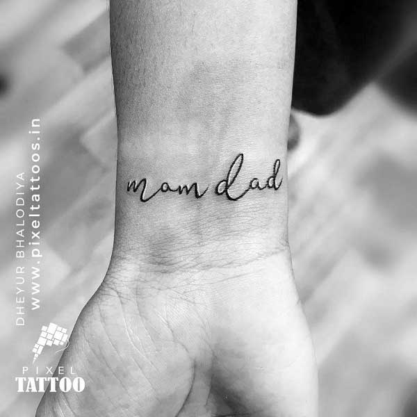 MOM DAD Tattoo Designs 