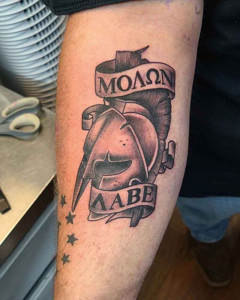 molon labe in Tattoos  Search in 13M Tattoos Now  Tattoodo