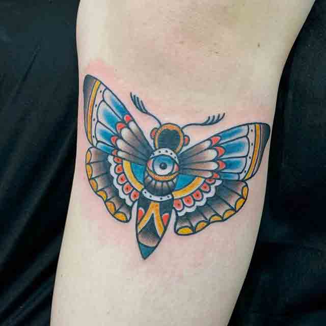 Traditional Moth Tattoo 