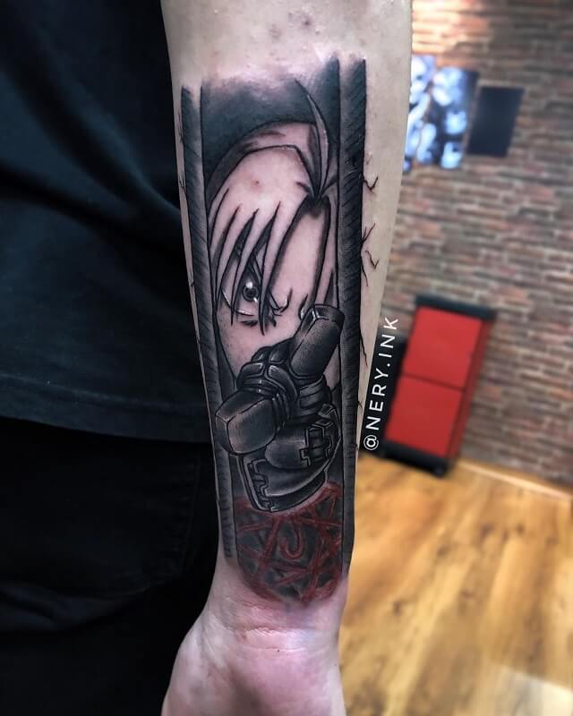 1ANIME TATTOO PAGE on Instagram Fullmetal Alchemist tattoo done by  chickink To submit your work use the tag animemasterink And dont forget  to share our page too Follow gamerink tattoo tattoos tatuaje 