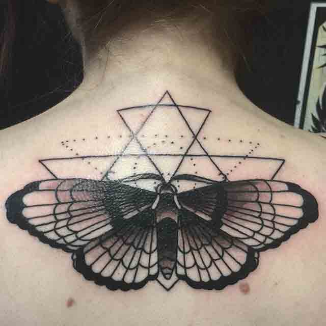 geometric-moth-tattoo 