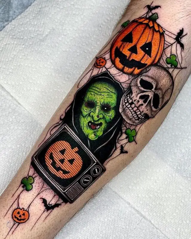 halloween finger tattoos