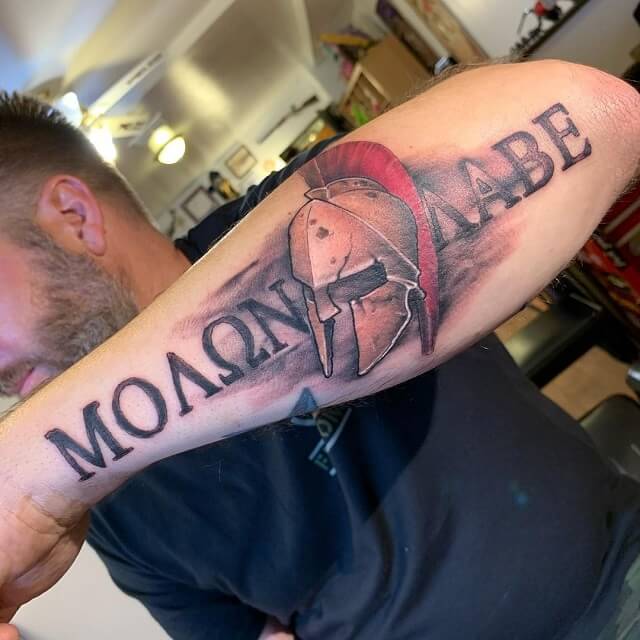meaning tattoo with molon labe