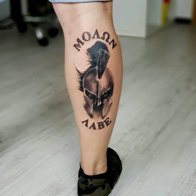 molon labe and meaning tattoo